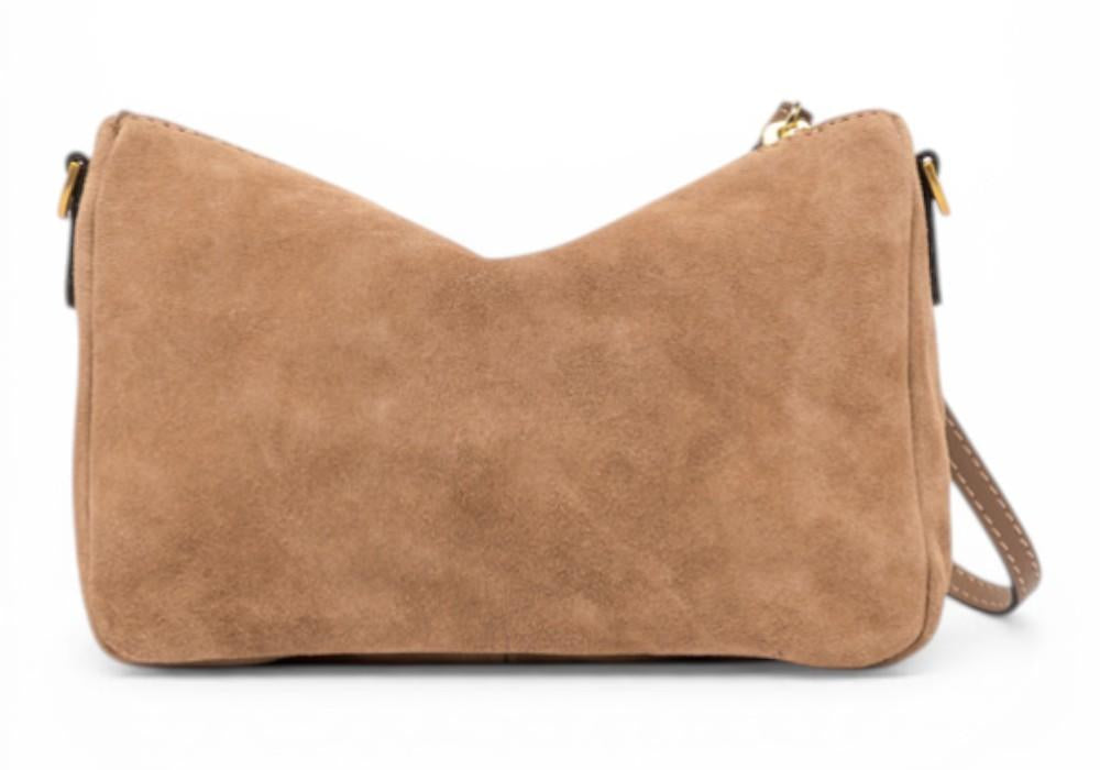 Pochette Nora suede caramel piccola Gianni Chiarini<BR/> 