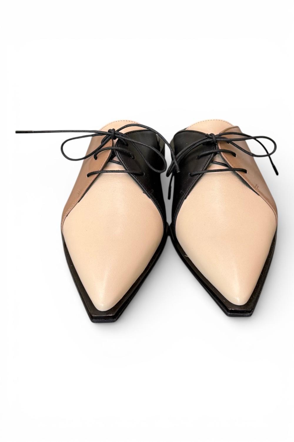 Sabot laccio pelle multicolore beige Le Bohemien 