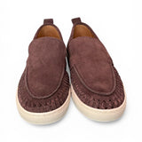 Mocassino cassetta suede intreccio moro Pawelks<BR/> <BR/> 
