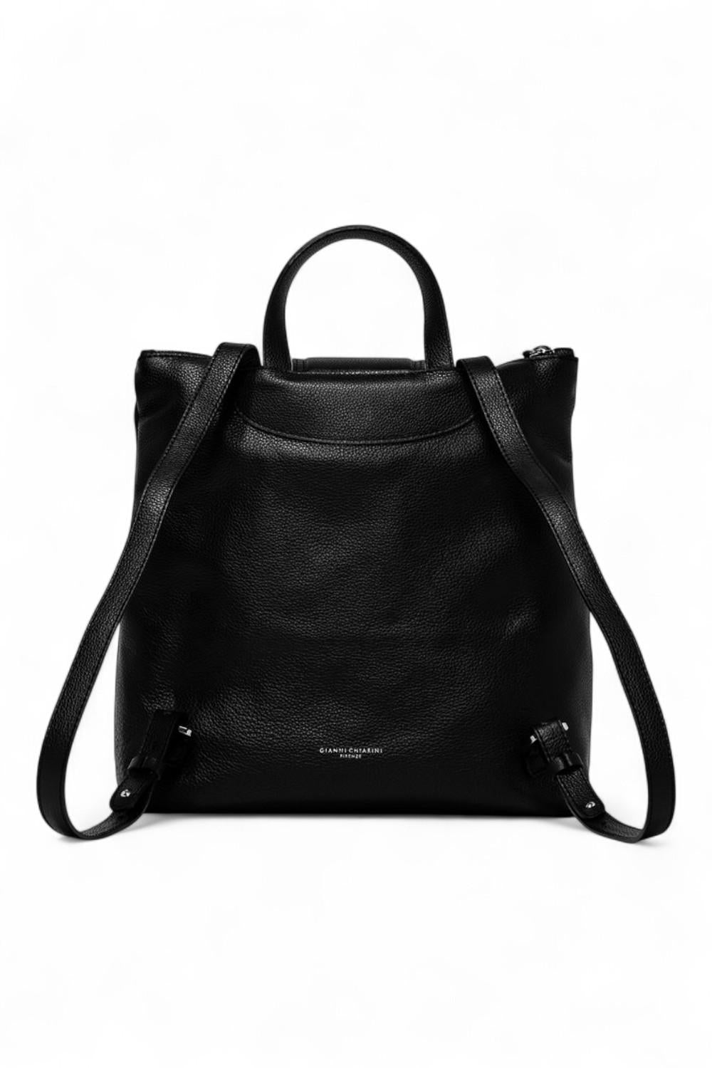 Zaino Giada pelle nera Gianni Chiarini<BR/> 