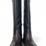 Stivale biker pelle nera Janet 